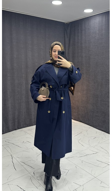 LACİVERT TRENÇ KOT