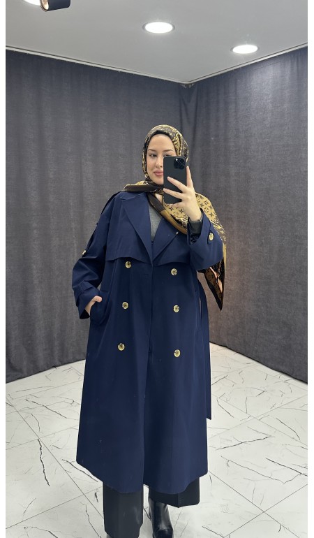 LACİVERT TRENÇ KOT